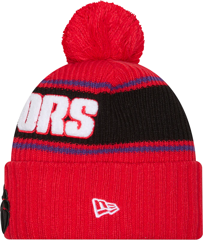 Bold Part Logo Knit Cuffed Pom Toque - Image 2