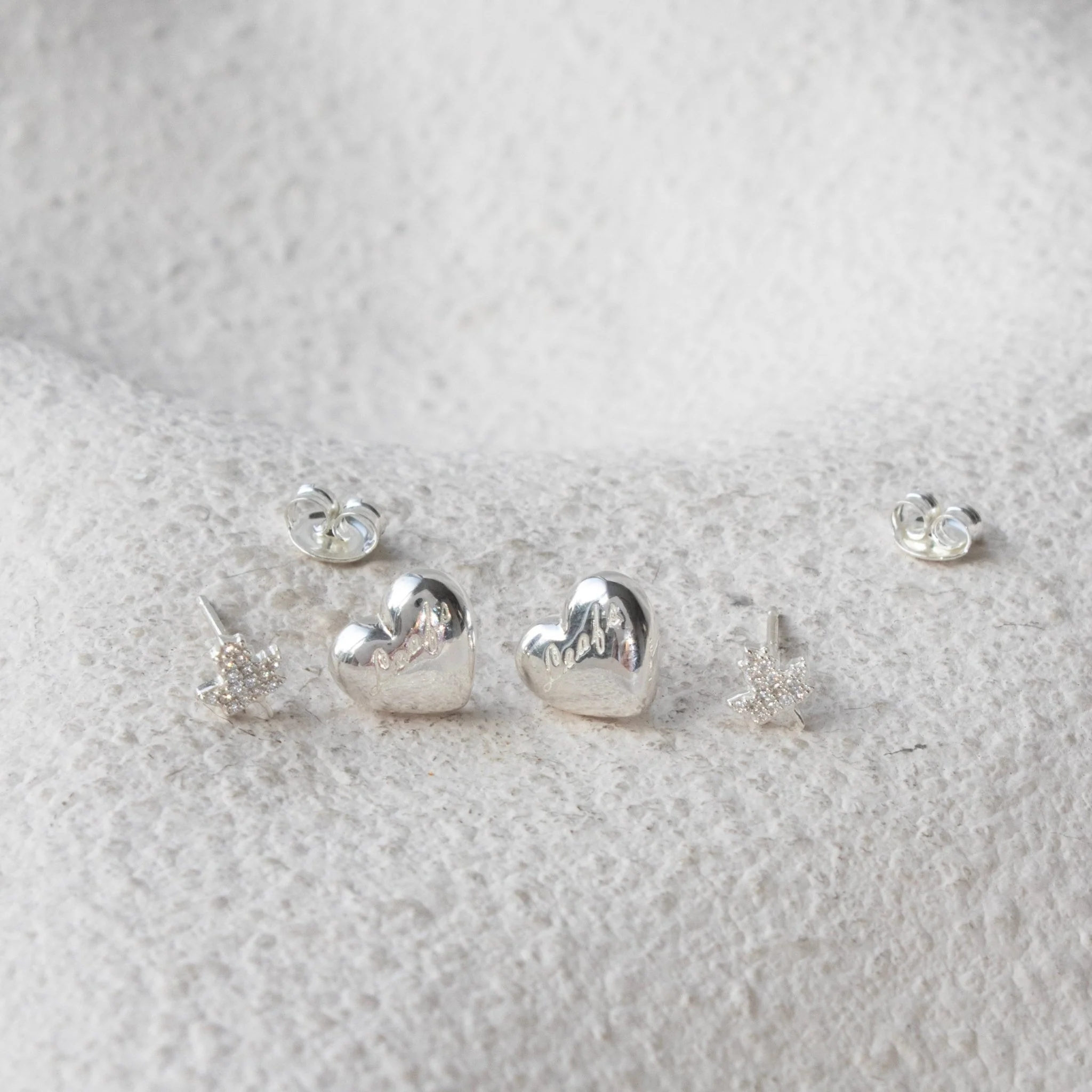 I Love My Toronto Maple Leaf Earring Stud Pack - SILVER - Image 2