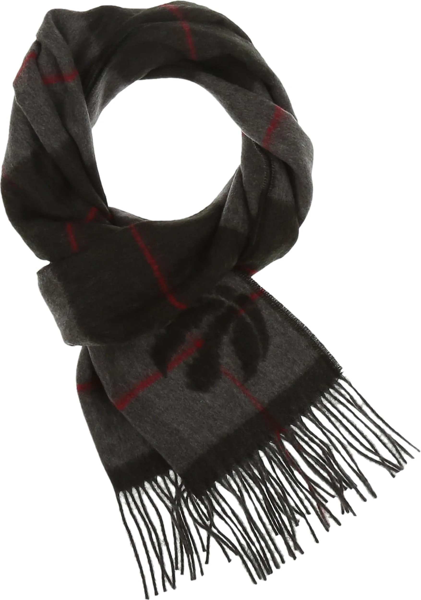 Logo Black Check Scarf - Image 4