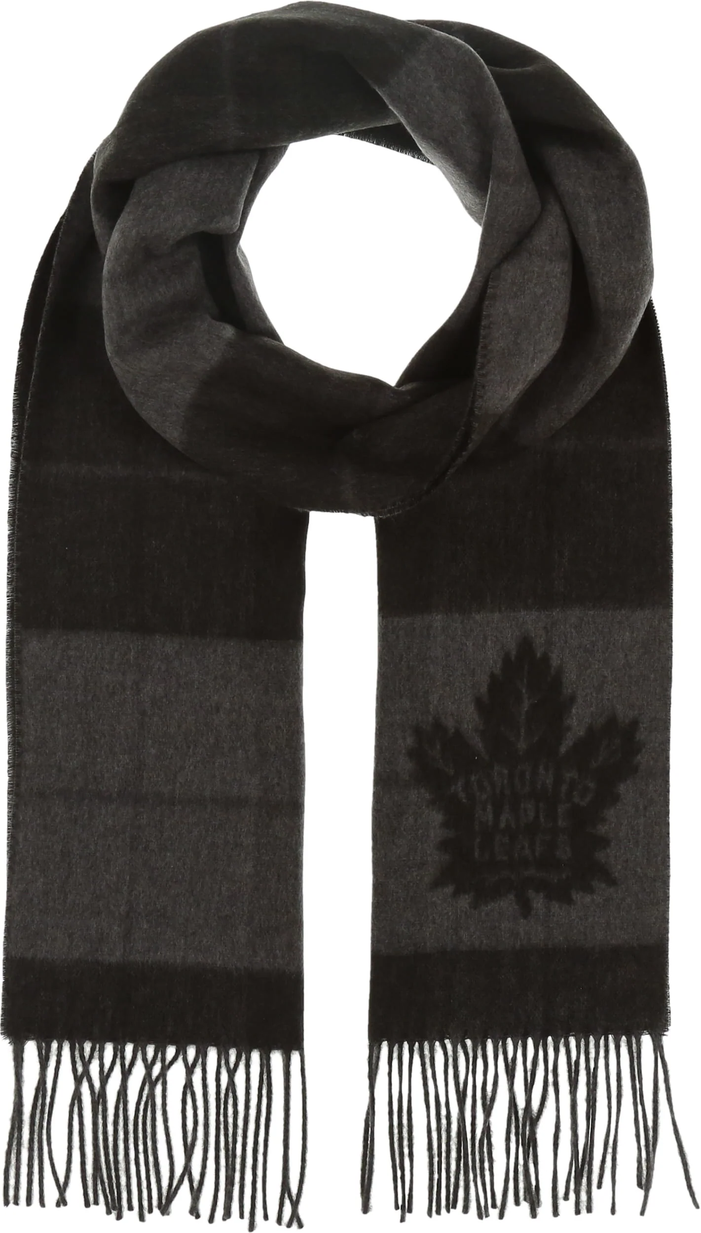 Logo Black Check Scarf