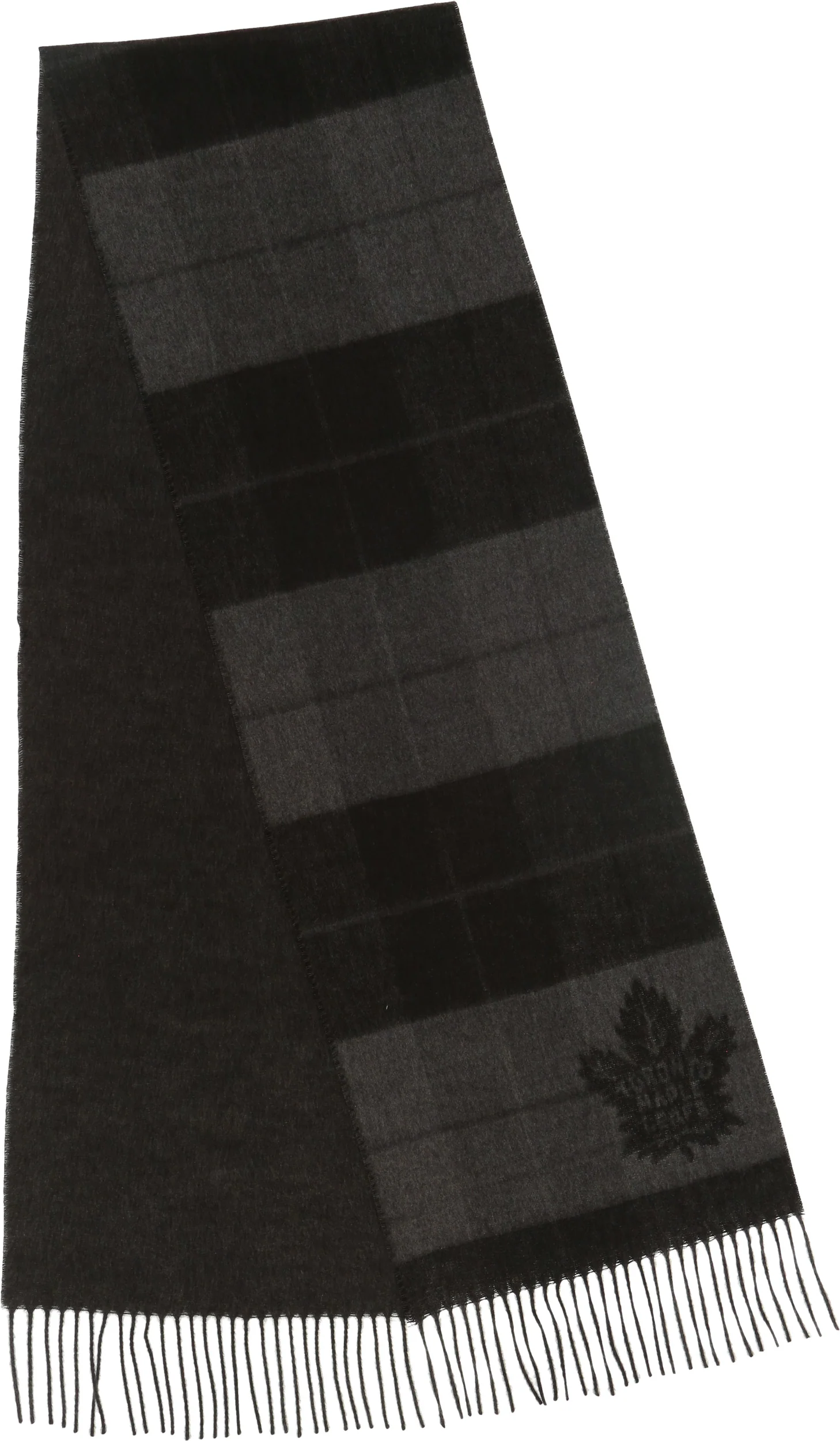 Logo Black Check Scarf - Image 4