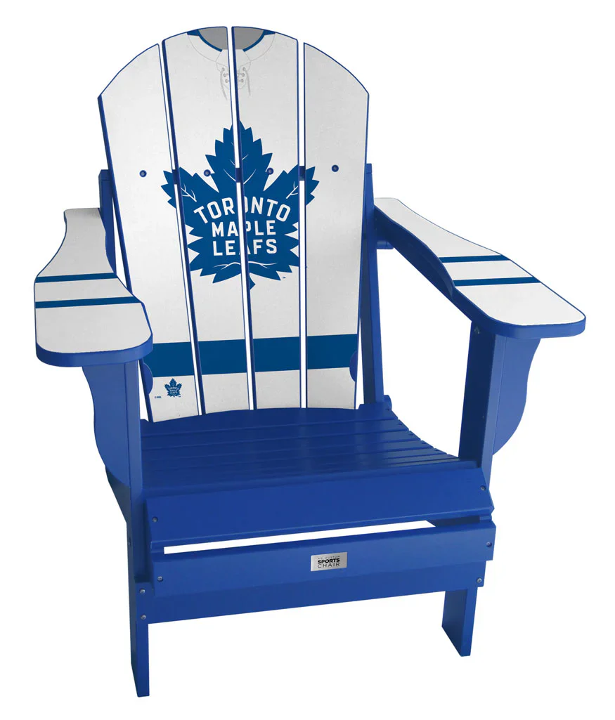 Maple Leafs Folding Adirondack Sports Chair - WHITE