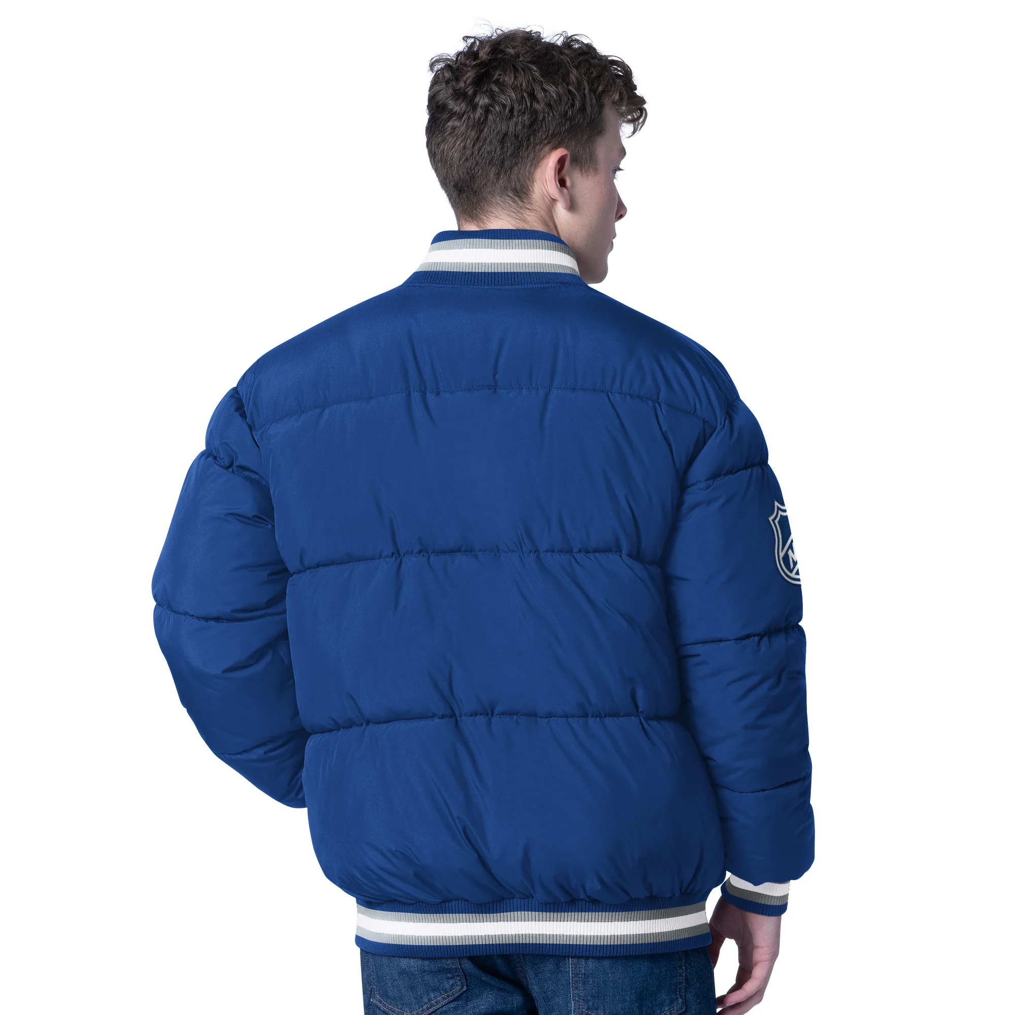 Maple Leafs GIII Men's Base Runner Puffer Jacket - Image 2