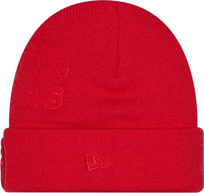 Tonal Logo Cuffed Toque - RED - Image 2